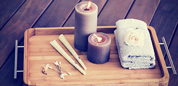 Therapy with ear candles Therapy with ear candles